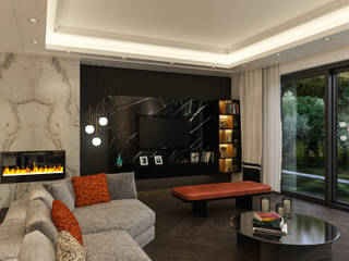 Villa Salon, 3d Antalya 3d Antalya Ruang Keluarga Modern
