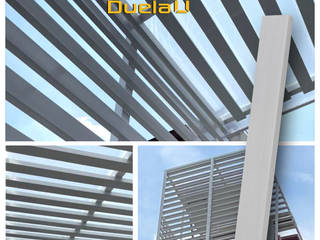 Dale a tus proyectos una vista espectacular con Duela U!!!, Lamitec SA de CV Lamitec SA de CV Roof terrace Metal