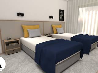 Projeto - Design de Interiores - Quarto Rapaz IP, Areabranca Areabranca BedroomBeds & headboards