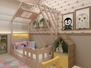 Dormitório Infantil Ágata, Elaine de Bona Arquitetura e Interiores Elaine de Bona Arquitetura e Interiores Girls Bedroom