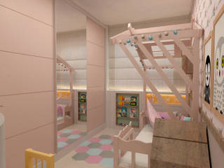 Dormitório Infantil Ágata, Elaine de Bona Arquitetura e Interiores Elaine de Bona Arquitetura e Interiores Quartos de rapariga