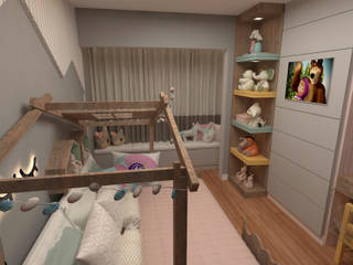 Dormitório Infantil Montessoriano, Elaine de Bona Arquitetura e Interiores Elaine de Bona Arquitetura e Interiores Camera ragazze