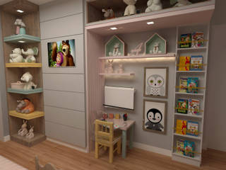 Dormitório Infantil Montessoriano, Elaine de Bona Arquitetura e Interiores Elaine de Bona Arquitetura e Interiores Girls Bedroom