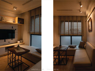 親日宅, 松泰室內裝修設計工程有限公司 松泰室內裝修設計工程有限公司 Asian style living room Wood Wood effect