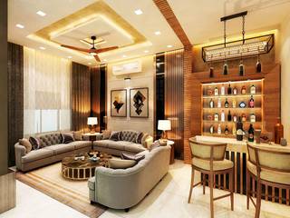 interior designer Bhopal , classy style interiors classy style interiors Salas de estar rústicas Cerâmica