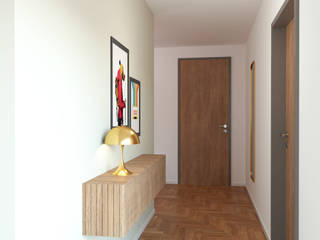 2 Zimmer Wohnung, Tiny House Strategie mit Christina Ullrich Tiny House Strategie mit Christina Ullrich Moderner Flur, Diele & Treppenhaus