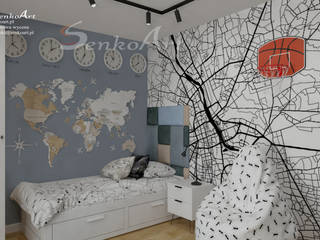 Pokój dziecięcy dla chłopca - Styl Skandynawski, Senkoart Design Senkoart Design Boys Bedroom Grey