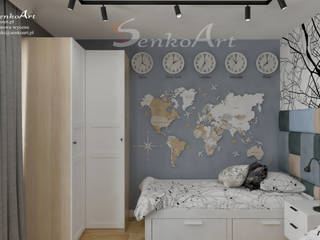 Pokój dziecięcy dla chłopca - Styl Skandynawski, Senkoart Design Senkoart Design Boys Bedroom Multicolored