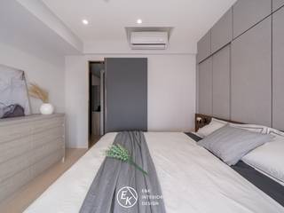 Residence | Kaohsiung 文青苑 廖公館, E&K宜客設計 E&K宜客設計 Camera da letto moderna