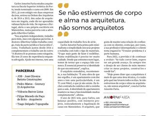 ENTREVISTA - GESTÃO EMPRESARIAL, Carlos Amorim Faria, Arquitecto Carlos Amorim Faria, Arquitecto Cozinhas pequenas