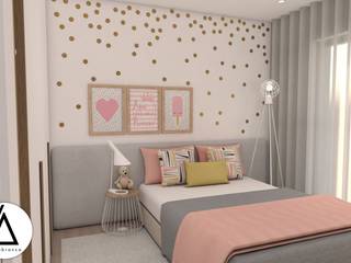 Projeto - Design de Interiores - Quarto Menina IP, Areabranca Areabranca Girls Bedroom