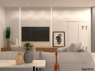 Apartamento VJ, Juliana Bittencourt Design de Interiores Juliana Bittencourt Design de Interiores Salas de estar minimalistas