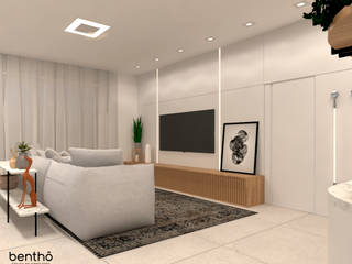 Apartamento VJ, Juliana Bittencourt Design de Interiores Juliana Bittencourt Design de Interiores Salas de estar minimalistas