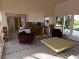 Residência Vinhas, Studio Defferrari Studio Defferrari Salas de estilo minimalista