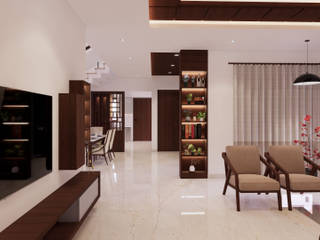 Savitri Residence (Interior), Ravi Prakash Architect Ravi Prakash Architect Minimalist Oturma Odası