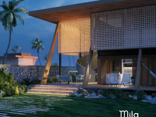 Bangalô Tela, Mila Liberato Arquitetura Mila Liberato Arquitetura Bungalows Bamboo Green