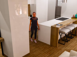 Potencializamos espaços com grande funcionalidade! Murant - Arquitetura | Engenharia & Design, Lda. Modern Kitchen Espaços recriados com bom gosto, para família feliz!