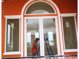 บาน-โค้ง upvc, ร้าน ชัยดล ยูพีวีซี พัทยา ประตู - หน้าต่าง upvc ร้าน ชัยดล ยูพีวีซี พัทยา ประตู - หน้าต่าง upvc Tür Plastik Weiß