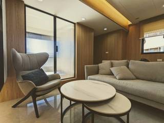 台北渡假宅, 原拾室內設計工作室 原拾室內設計工作室 Asian style living room Plywood