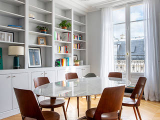 APPARTEMENT AS 107m2 PARIS XVII, Bénédicte Montussac Bénédicte Montussac Modern dining room