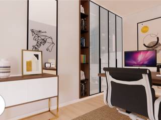 Projeto - Design de Interiores - Escritório CL, Areabranca Areabranca Study/officeStorage
