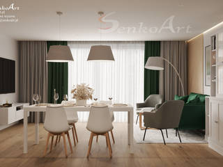 Projekt domu w Luksemburgu. Aranżacja domu w nowoczesnym stylu, Senkoart Design Senkoart Design Scandinavian style living room Beige
