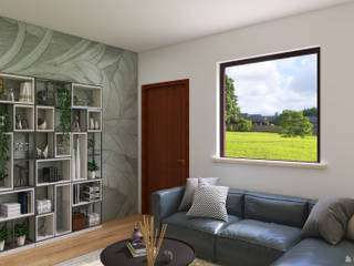 Progetto cucina e zona living a Como, L&M design di Marelli Cinzia L&M design di Marelli Cinzia Modern dining room White