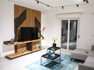 Cucina-Soggiorno Stile Industrial/Nordico, T_C_Interior_Design___ T_C_Interior_Design___ Living room