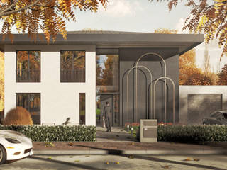 Elegantes Einfamilienhaus in Berlin Wittenau ( Exterior) , ED INTERIOR DESIGN ED INTERIOR DESIGN Single family home Bricks