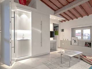 Animal House , Luca Bucciantini Architettura d’ interni Luca Bucciantini Architettura d’ interni Small kitchens لکڑی White