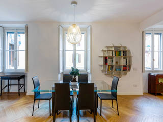 un classico appartamento, studio lenzi e associati studio lenzi e associati Modern Dining Room