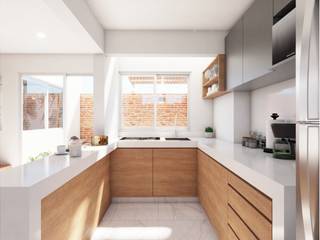 Oklahoma, Hall Arquitectos Hall Arquitectos Built-in kitchens