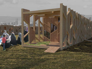 DIT Building - Refugee Challenge, Ameixa Arquitectos Ameixa Arquitectos Prefabricated home Wood Wood effect Arquitetura, Design, Madeira, Metal.