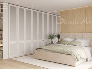 Sypialnia w stylu skandynawskim w domu, Senkoart Design Senkoart Design Small bedroom Beige