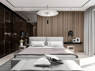 A SIGNATURE STYLE | Sypialnia z garderobą i łazienką, ARTDESIGN architektura wnętrz ARTDESIGN architektura wnętrz Dormitorios modernos