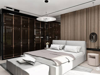 A SIGNATURE STYLE | Sypialnia z garderobą i łazienką, ARTDESIGN architektura wnętrz ARTDESIGN architektura wnętrz غرفة نوم