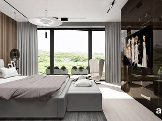 A SIGNATURE STYLE | Sypialnia z garderobą i łazienką, ARTDESIGN architektura wnętrz ARTDESIGN architektura wnętrz Modern style bedroom