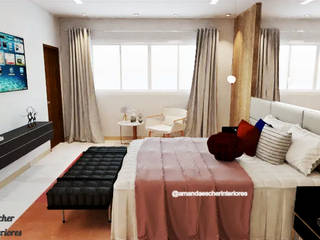 Projeto residencial, Amanda Escher Designer de Interiores Amanda Escher Designer de Interiores 臥室