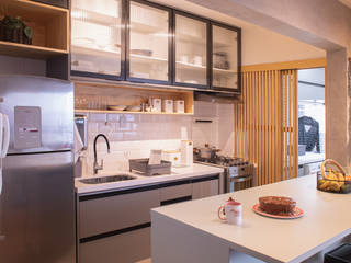 Apartamento gatificado #CantodoLasanha, Design em Todo Canto Design em Todo Canto مطابخ صغيرة MDF