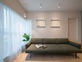 NK's RESIDENCE, arctitudesign arctitudesign Living room Engineered Wood Grey