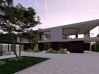 Ontwerp voor de uitbreiding van een villa, Bob Romijnders Architectuur + Interieur Bob Romijnders Architectuur + Interieur Villa Weiß