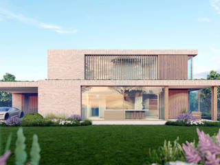Ontwerp harmonieuze gezinsvilla , Bob Romijnders Architectuur + Interieur Bob Romijnders Architectuur + Interieur Rumah Modern