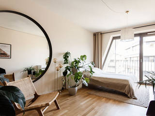 CHARLIE LIVING, MM STUDIO - INTERIORS BERLIN MM STUDIO - INTERIORS BERLIN Minimalist bedroom Wood Wood effect