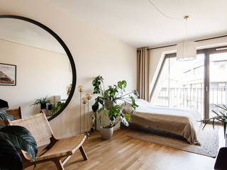 CHARLIE LIVING, MM STUDIO - INTERIORS BERLIN MM STUDIO - INTERIORS BERLIN 미니멀리스트 침실 우드 우드 그레인