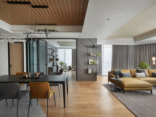 MP17 Apartment, BAMA BAMA モダンデザインの リビング セラミック 灰色