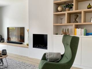 Stap mee in deze ruime, lichte en Scandinavische woning!, Lifs Interior Design Lifs Interior Design Salones escandinavos Madera Acabado en madera