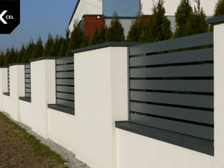 Geometric. Poziome ogrodzenie aluminiowe, XCEL Fence XCEL Fence Voortuin