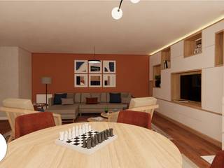 Projeto - Design de Interiores - Sala AS, Areabranca Areabranca Modern Living Room