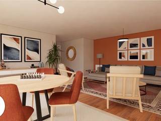 Projeto - Design de Interiores - Sala AS, Areabranca Areabranca Living roomStools & chairs