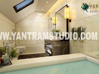 Modern Bathroom Design By residential interior design studio, Ahmedabad, India, Yantram Architectural design studio Yantram Architectural design studio